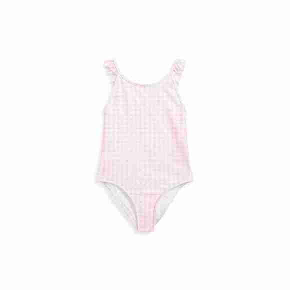 Polo Ralph Lauren Gingham Ruffled One-Piece Swimsuit